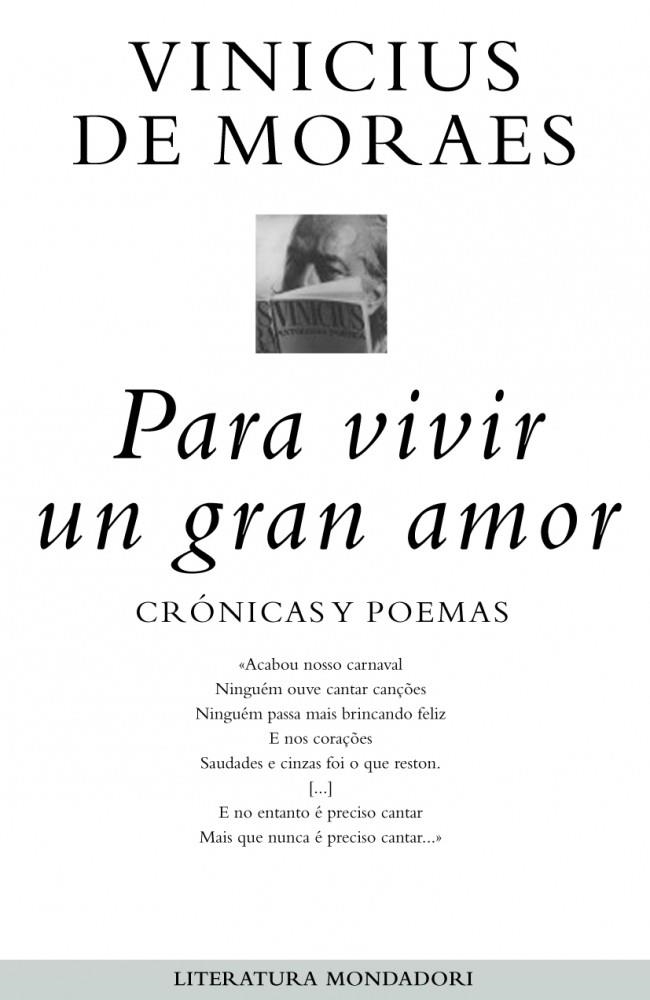 PARA VIVIR UN GRAN AMOR  CRONICAS Y POEMAS | 9788439708162 | MORAES, VINICIUS DE