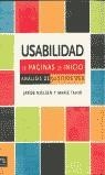 USABILIDAD DE PAGINAS DE INICIO ANALISIS DE 50 SITIOS WEB | 9788420532028 | NIELSEN/TAHIR