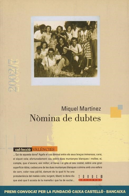 NOMINA DE DUBTES | 9788481312812 | MARITNEZ, MIQUEL