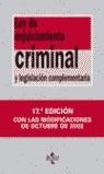 LEY DE ENJUICIAMINTO CRIMINAL | 9788430938667 | MORENO CATENA, VÍCTOR/COLMENERO GUERRA, JOSÉ ANTONIO