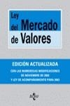 LEY DEL MERCADO DE VALORES | 9788430939268 | EDITORIAL TECNOS