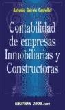 CONTABILIDAD DE EMPRESAS INMOBILIARIAS Y CONSTRUCTORAS | 9788480888844 | GARCIA CASTELLVI, ANTONIO