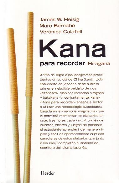 KANA PARA RECORDAR, HIRAGANA | 9788425423093 | HEISIG, JAMES W  ETC..............