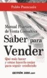 SABER PARA VENDER | 9788480889216 | PUSZCZALO, PABLO