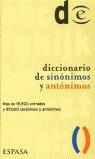 DICCIONARIO DE SINONIMOS Y ANTONIMOS | 9788467010374 | ESPASA