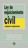 LEY DE ENJUICIAMIENTO CIVIL  Y LEGISLACION COMPLEMENTARIA | 9788430940189 | MORENO CATENA, VICTOR