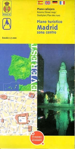 PLANO TURISTICO DE MADRID ZONA CENTRO | 9788424103347 | CARTOGRAFÍA EVEREST