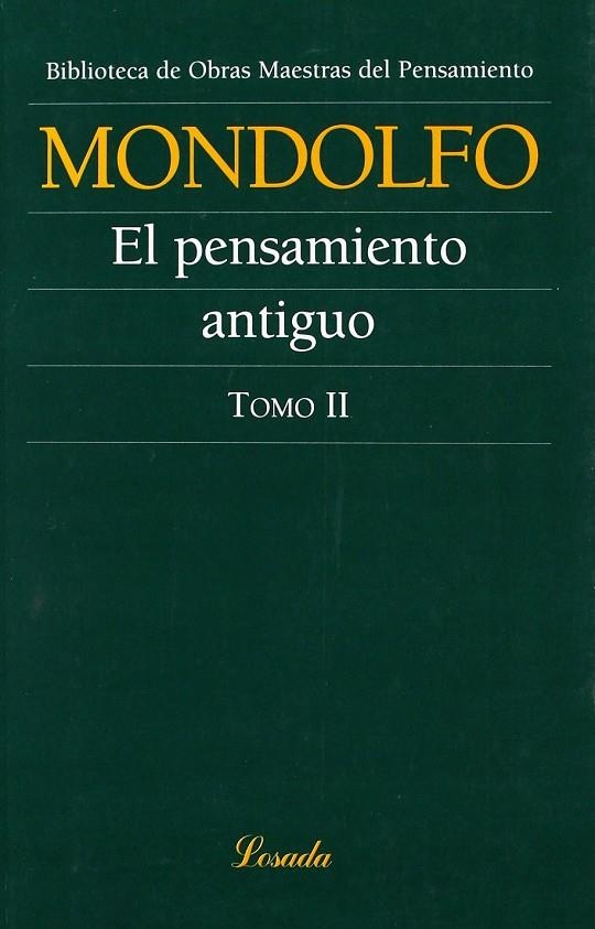 PENSAMIENTO ANTIGUO VOL.II | 9789500378277 | MONDOLFO