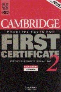 PRACTICE TEST FOR FIRST CERTIFICATE 2 SELF STUDY | 9780521499002 | CARNE PAUL/HASHEMI LOUISE