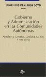 GOBIERNO Y ADMINISTRACION EN LAS COMUNIDADES AUTONOMAS | 9788430934980 | PANIAGUA SOTO, JUAN LUIS