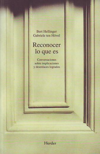 RECONOCER LO QUE ES | 9788425421389 | HELLINGER, BERT- TEN HOVEL, GABRIELE