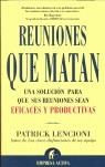 REUNIONES QUE MATAN | 9788495787620 | LENCIONI, PATRICK