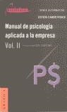 MANUAL PSICOLOGIA APLICADA A LA EMPRESA VOL. II | 9788475777801 | CARBO I PONCE, ESTEVE