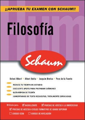 FILOSOFIA  SCHAUM CASTELLA | 9788448198725 | ALBERT, ANTONI / BOTTA, ALBERT / BRETXA, JOAQUIM