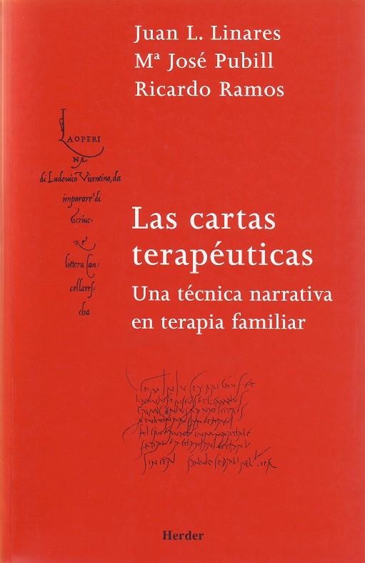 CARTAS TERAPEUTICAS TECNICA NARRATIVA EN TERAPIA FAMILIAR | 9788425423963 | LINARES, J. [ET AL.]