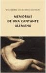 MEMORIAS DE UNA CANTANTE ALEMANA | 9788496333796 | SCHROEDER-DEVRIENT, WILHELMINE