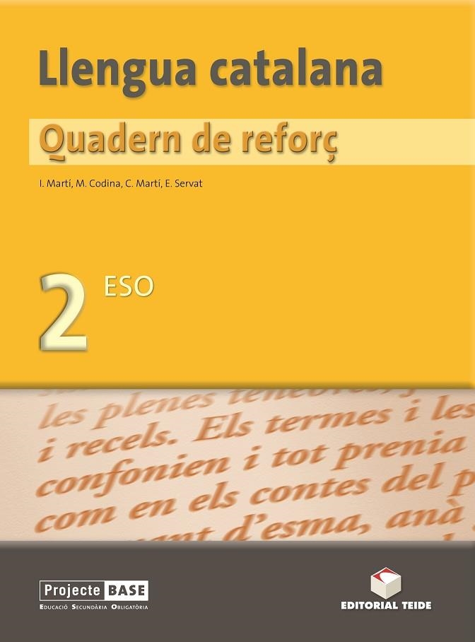 LLENGUA CATALANA 2 ESO QUADERN DE REFORÇ | 9788430749171 | MARTI TORRES, CARME ,  [ET. AL.]