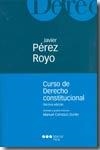 CURSO DE DERECHO CONSTITUCIONAL | 9788497682503 | PEREZ ROYO, JAVIER