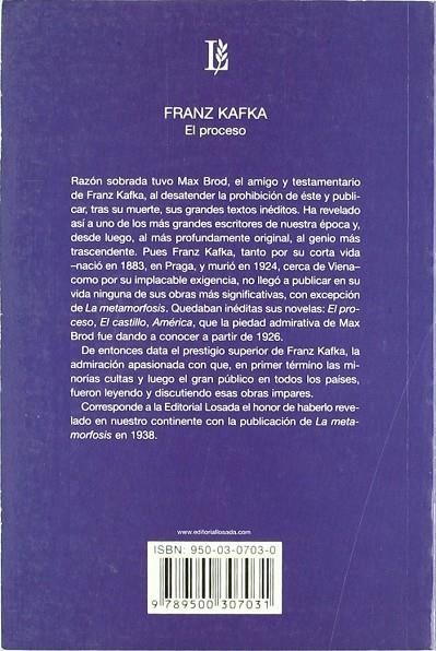 PROCESO, EL | 9789500307031 | KAFKA, FRANZ