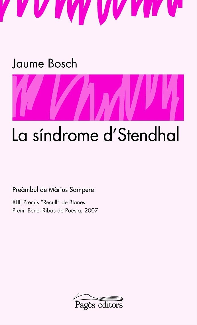 SINDROME D'STENDHAL, LA | 9788497795845 | BOSCH, JAUME