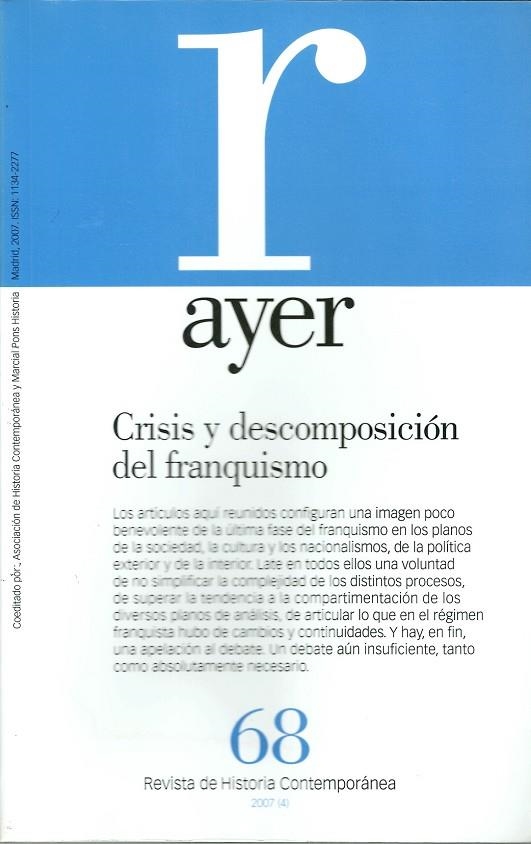 CRISIS Y DESCOMPOSICION DEL FRANQUISMO | 9788496467637 | SAZ CAMPOS, ISMAEL