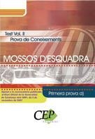 MOSSOS D´ESQUADRA - TEST VOL 2 PROVA CONEIXEMENTS [1A PROVA | 9788498635034 | *