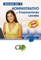 ADMINISTRATIVO DE CORPORACIONES LOCALES TEMARIO VOL.2 | 9788498638936 | VARIS