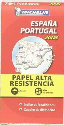 ESPAÑA PORTUGAL 2008 MAPA PAPEL ALTA RESISTENCIA | 9782067131699 | AA.VV.