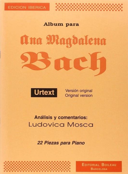 ALBUM PARA ANA MAGDALENA BACH (URTEXT) | 9788480200324 | BACH, JOHANN SEBASTIAN