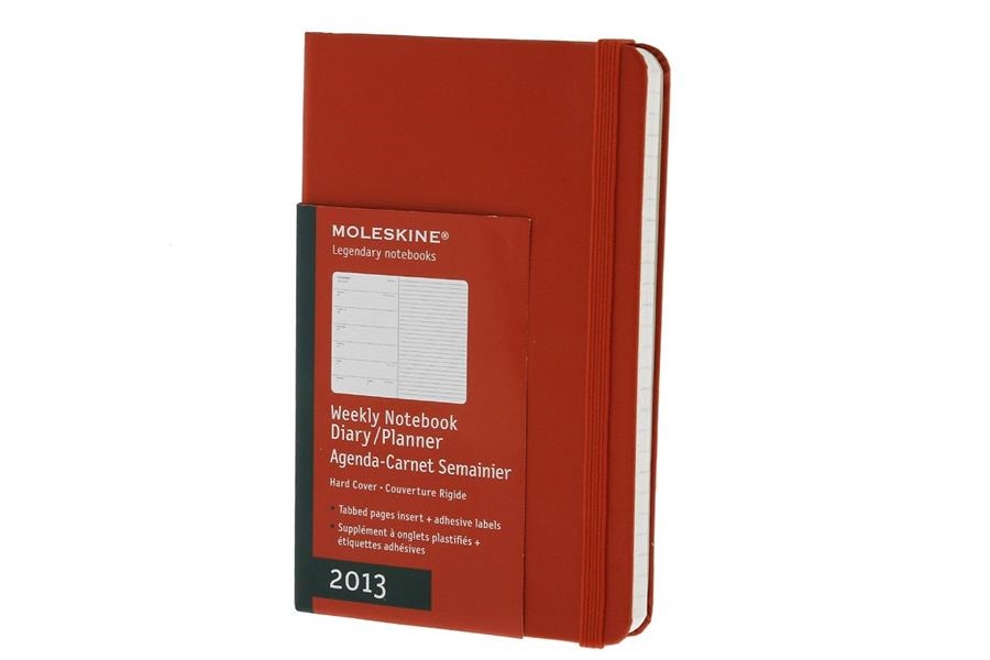 2013 WEEKLY NOTEBOOK RED 12 MONTHS P AG. ROJA CON PAG. LIBRE | 9788866130901