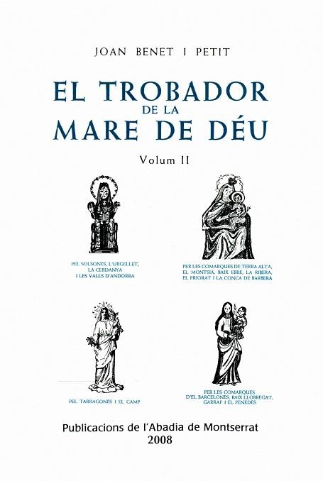 TROBADOR DE LA MARE DE DEU VOL.II, EL | 9788498830330 | BENET, JOAN