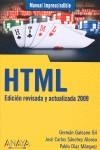 HTML EDICION REVISADA Y ACTUALIZADA 2009 | 9788441525030 | GALEANO GIL, GERMAN