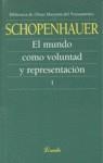 MUNDO COMO VOLUNTAD Y REPRESENTACION I, EL | 9789500395946 | SCHOPENHAUER