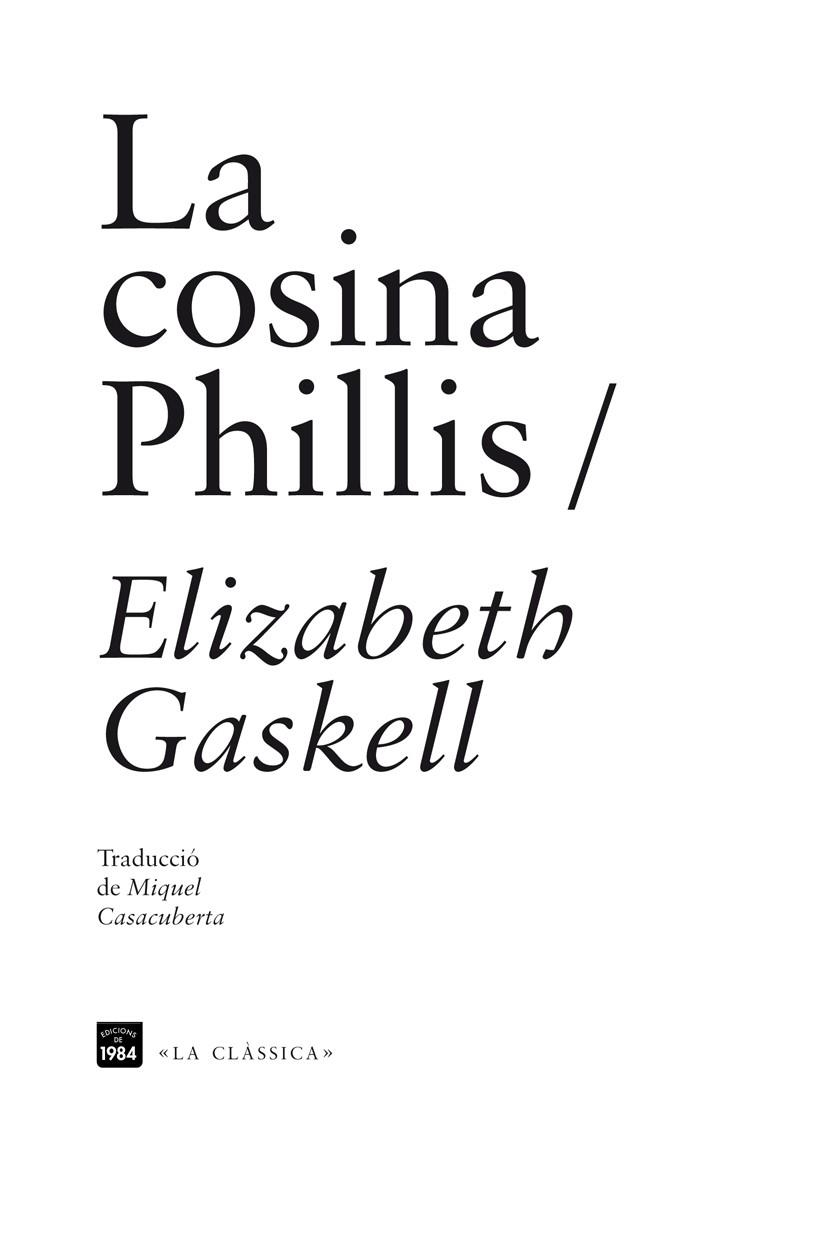 COSINA PHILLIS, LA | 9788492440931 | GASKELL, ELIZABETH