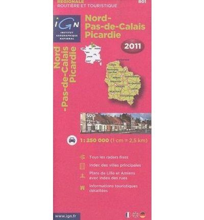 NORD-PAS-DE-CALAIS PICARDIE 1:250.000-IGN REGIONALE 2011 | 9782758523222