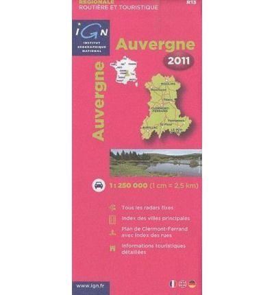 AUVERGNE 1:250.000 -IGN REGIONALE 2011 | 9782758523345