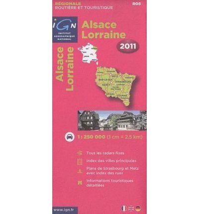 ALSACE LORRAINE 1:250.000 -IGN REGIONALE 2011 | 9782758523260