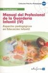 MANUAL DEL PROFESIONAL DE LA GUARDERIA INFANTIL IV | 9788467601350 | AA.VV.