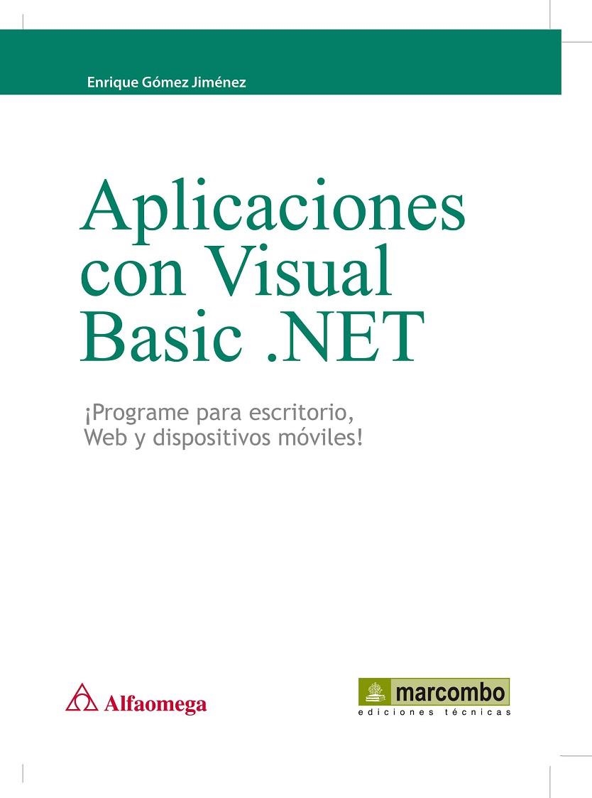 APLICACIONES CON VISUAL BASIC .NET | 9788426717054 | GOMEZ JIMENEZ, ENRIQUE