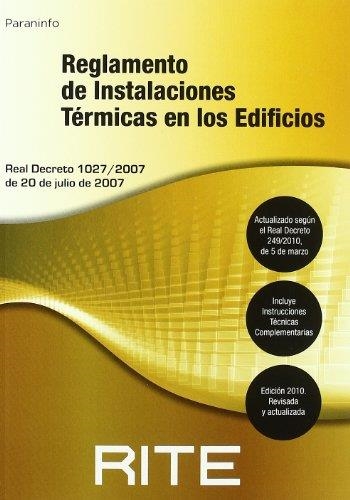 RITE 2010 REGLAMENTO DE INSTALACIONES TERMICAS EN LOS EDIFIC | 9788428332323 | PARANINFO