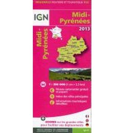 MIDI-PYRENEES 1:250.000-IGN REGIONALE 2012 R16 | 9782758527640