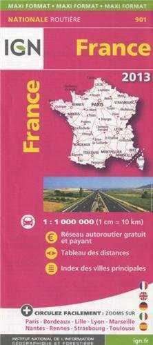 FRANCE 2013 MAXI FORMAT 1:1.000.000 901 | 9782758527473 | AAVV