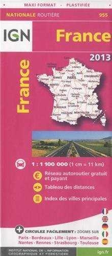 FRANCE 2013 PLASTIFIEE 1:1.000.000 955 | 9782758527688