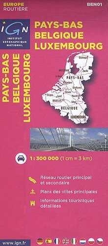 PAYS-BAS BELGIQUE LUXEMBOURG 1:300.000 -IGN MAPA | 9782758526308