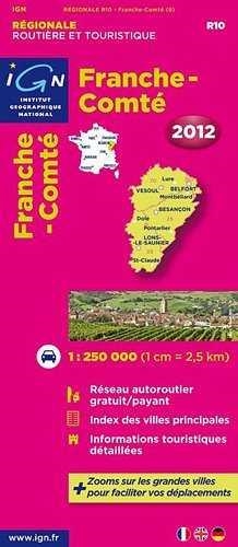 FRANCHE-COMTE 1:250.000-IGN REGIONALE 2012 | 9782758526193