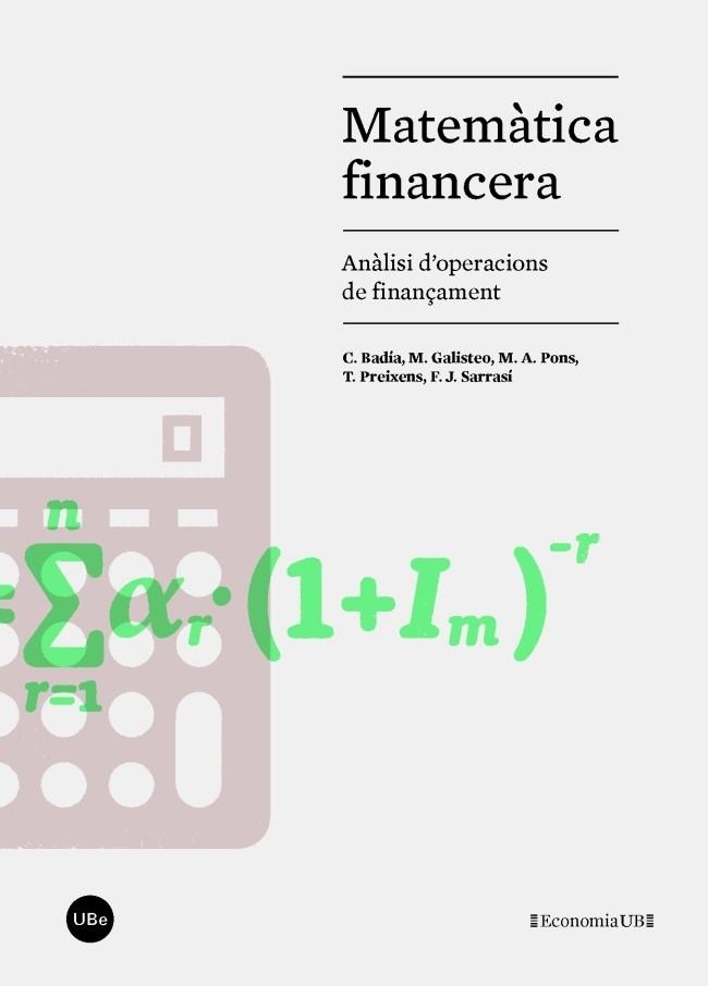 MATEMÀTICA FINANCERA | 9788447539093 | VARIOS AUTORES