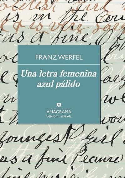 UNA LETRA FEMENINA AZUL PÁLIDO | 9788433928450 | WERFEL, FRANZ