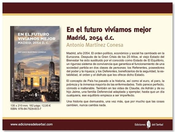 EN EL FUTURO VIVÍAMOS MEJOR | 9788476288337 | MARTÍNEZ CONESA, ANTONIO