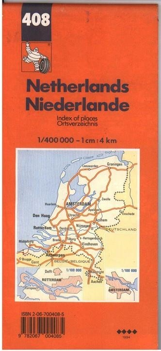 HOLANDA NEDERLAND MAPA MICHELIN 408 | 9782067004085 | /FERRER SIRVENT, J. M./ORTEU, FRANC