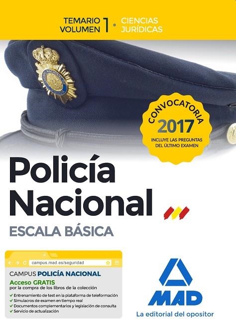POLICÍA NACIONAL ESCALA BÁSICA. TEMARIO VOLUMEN 1 | 9788414204689 | VV.AA.